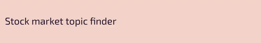 Stock market topic finder 